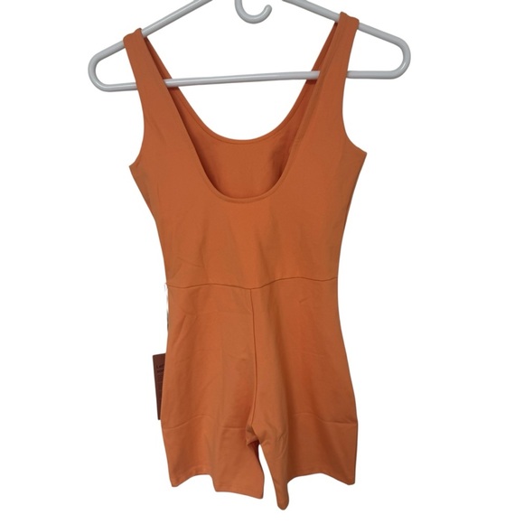 NWT Girlfriend Collective Bike Unitard, Horizon Orange, Size S - Picture 5 of 9